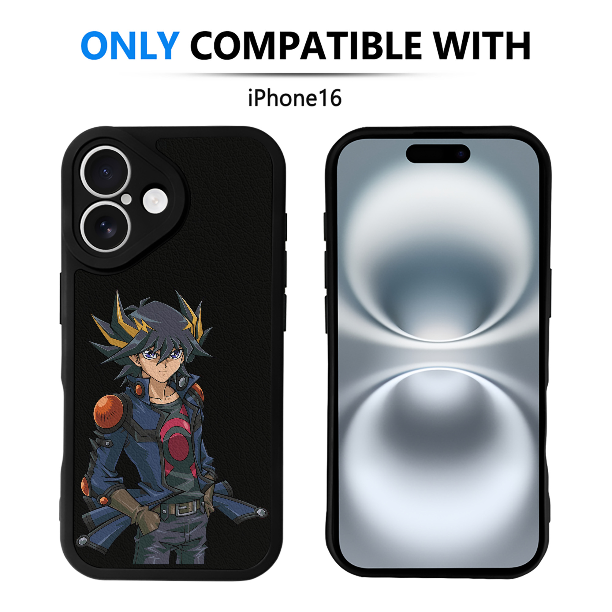 遊☆戯☆王 Yu-Gi-Oh! 【iPhone 16シリーズ対応】シリコンスマホケース（レザー調） 材質：シリコン